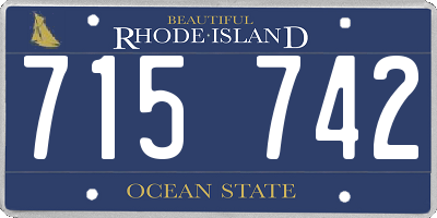 RI license plate 715742