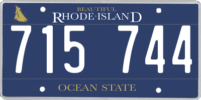 RI license plate 715744