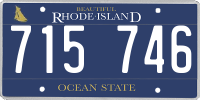 RI license plate 715746