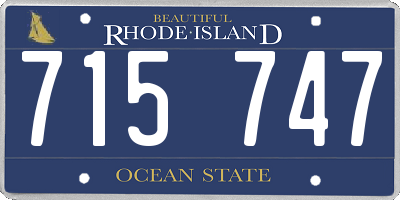 RI license plate 715747