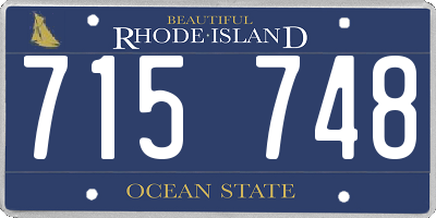 RI license plate 715748