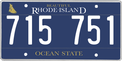 RI license plate 715751