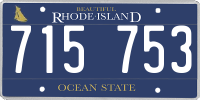 RI license plate 715753