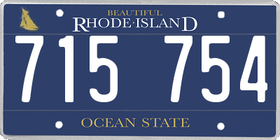 RI license plate 715754