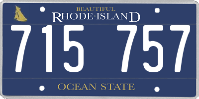 RI license plate 715757