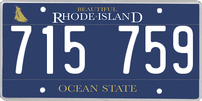 RI license plate 715759