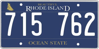 RI license plate 715762