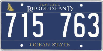 RI license plate 715763