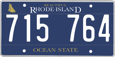 RI license plate 715764