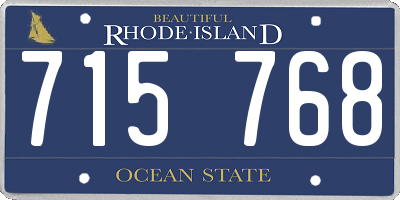 RI license plate 715768