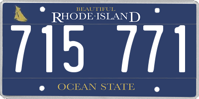 RI license plate 715771