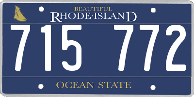 RI license plate 715772