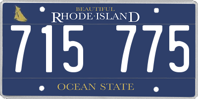 RI license plate 715775