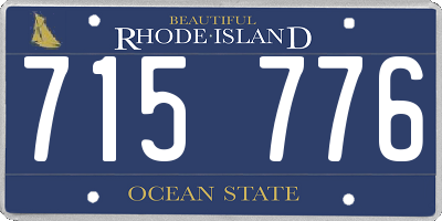 RI license plate 715776