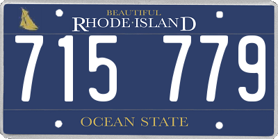 RI license plate 715779