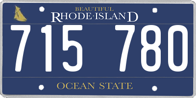 RI license plate 715780