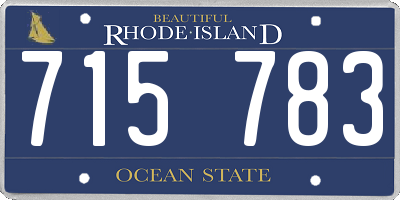 RI license plate 715783