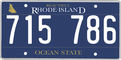 RI license plate 715786