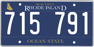 RI license plate 715791