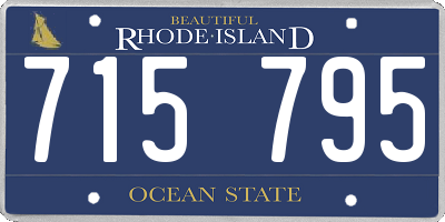 RI license plate 715795
