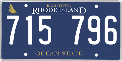 RI license plate 715796