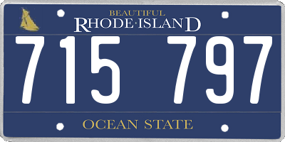 RI license plate 715797