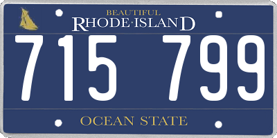 RI license plate 715799