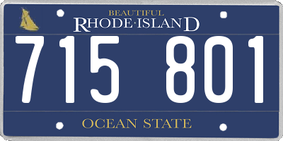 RI license plate 715801