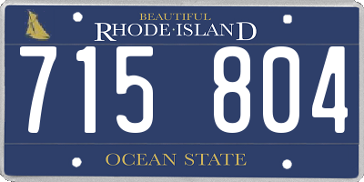 RI license plate 715804