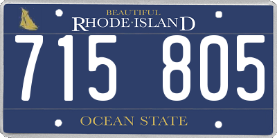 RI license plate 715805