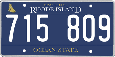 RI license plate 715809