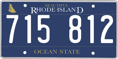 RI license plate 715812