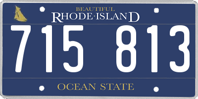 RI license plate 715813