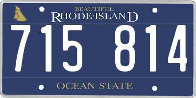 RI license plate 715814