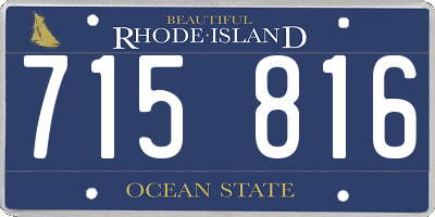 RI license plate 715816