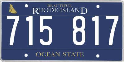 RI license plate 715817
