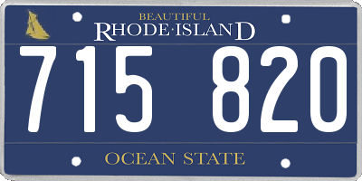 RI license plate 715820