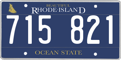 RI license plate 715821