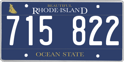 RI license plate 715822