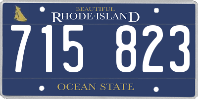 RI license plate 715823