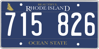 RI license plate 715826