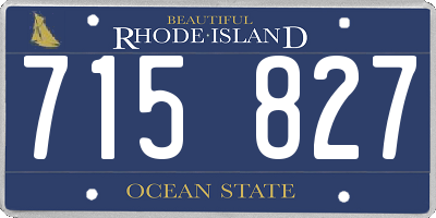 RI license plate 715827