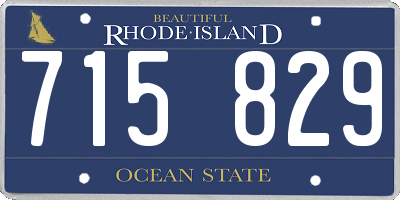 RI license plate 715829