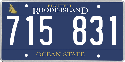 RI license plate 715831