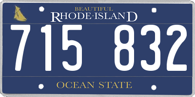 RI license plate 715832
