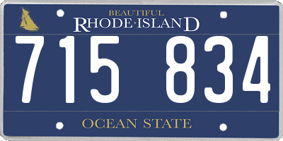 RI license plate 715834