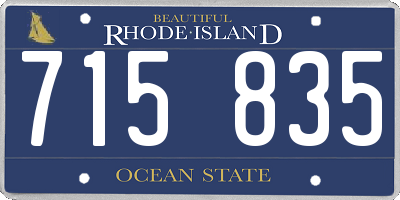 RI license plate 715835