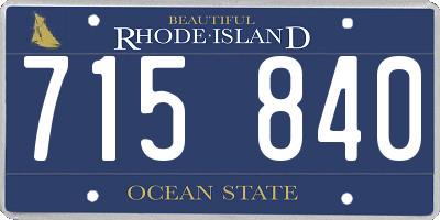 RI license plate 715840