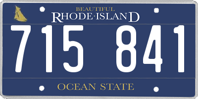 RI license plate 715841