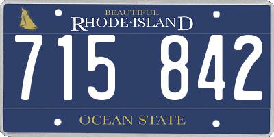 RI license plate 715842